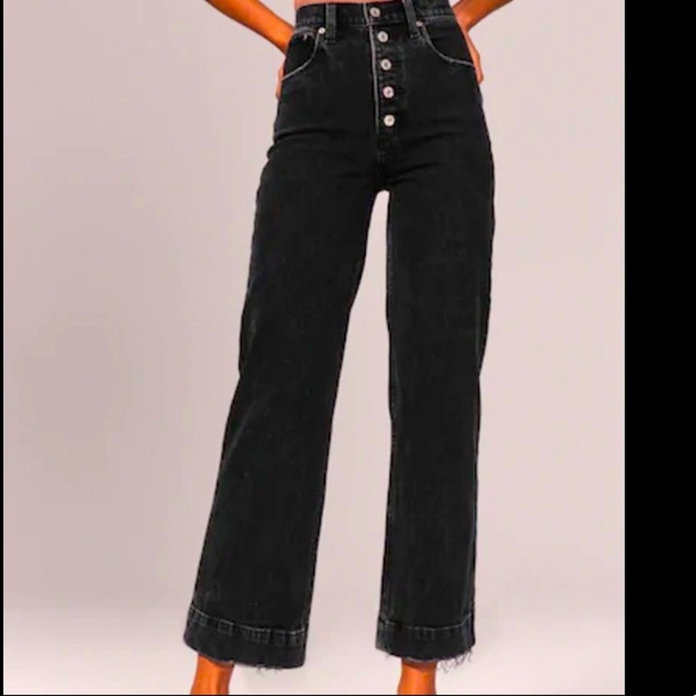 Abercrombie Crop Wide Leg Jean